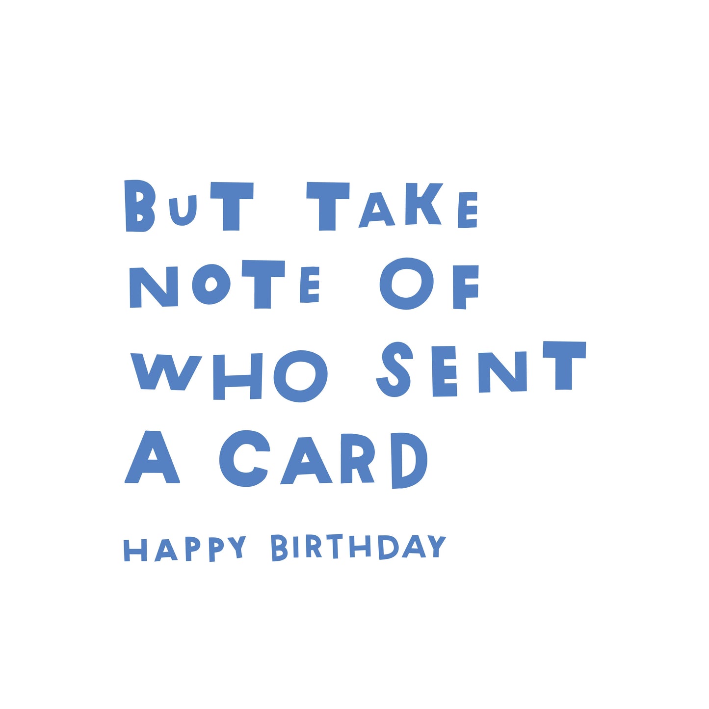 Texts Birthday Card