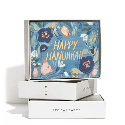 Hanukkah Flowers Card - Boxed Set