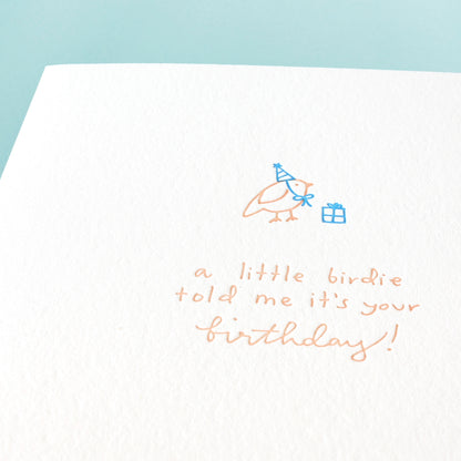 Little Birdie Birthday Greeting Card