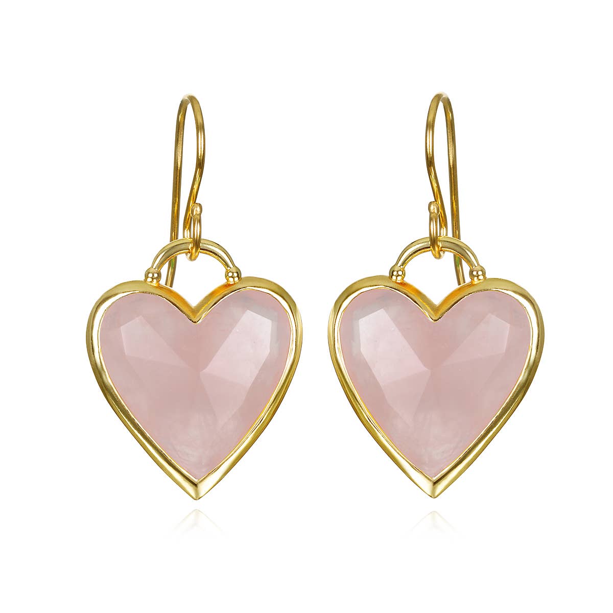 Framed Heart Dangle Earrings