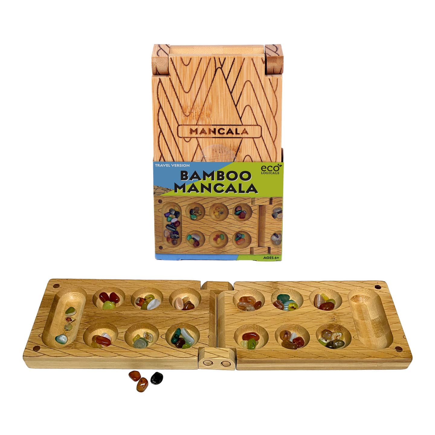 Travel Bamboo Mancala Game