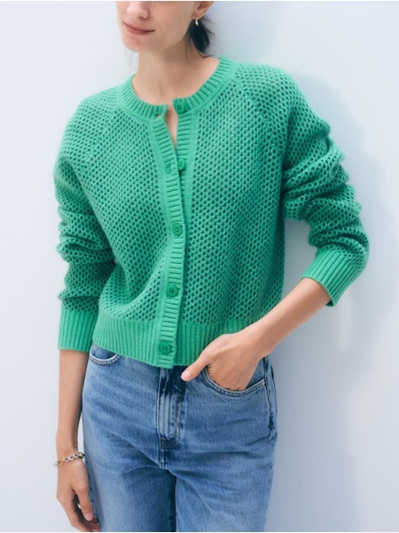Cashmere Mesh Cardigan