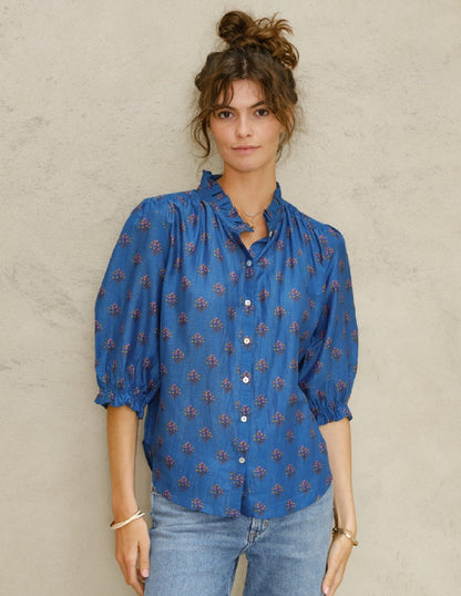 Blue Lindi Print Top