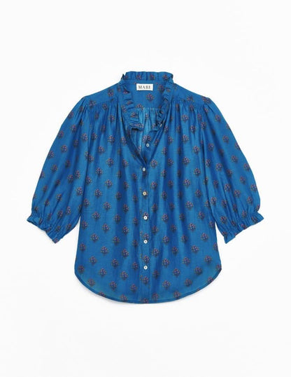 Blue Lindi Print Top