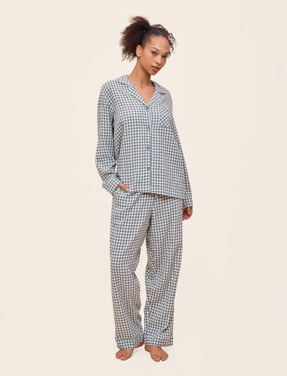 Deep Moss Gingham PJ Set