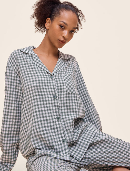 Deep Moss Gingham PJ Set