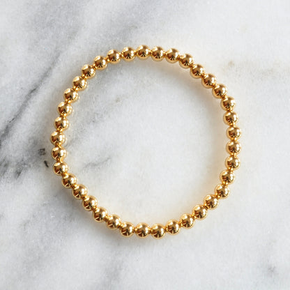 Gold Beaded Stretch Bracelet