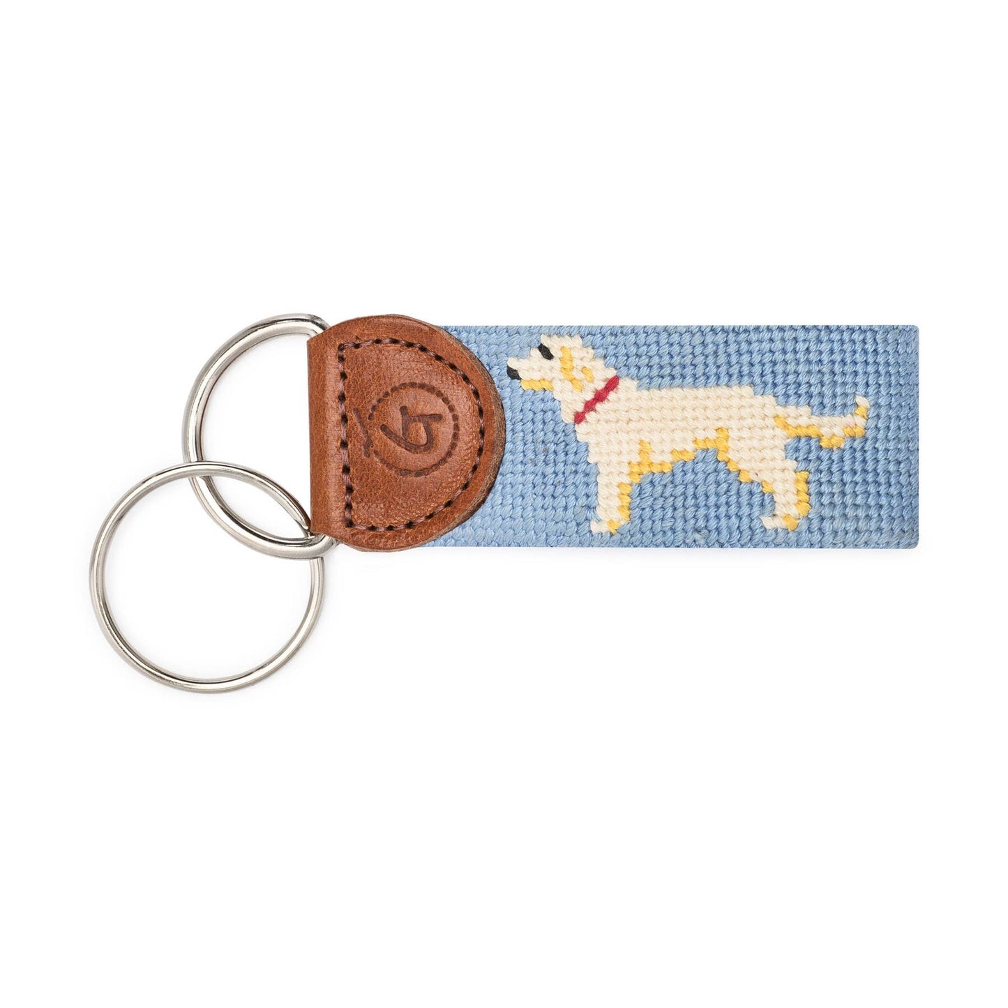 Yellow Lab Needlepoint Keychain