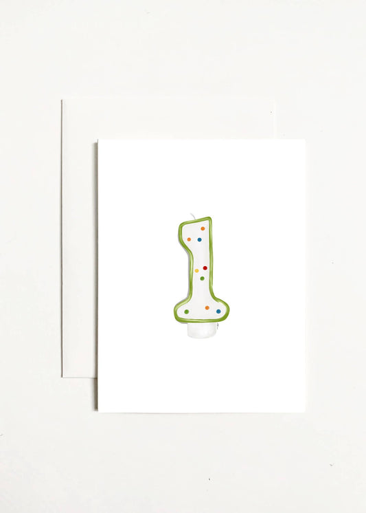1 Birthday Candle Card