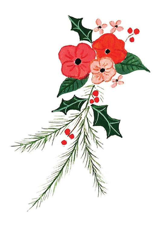 Holiday Poppies Mini Card