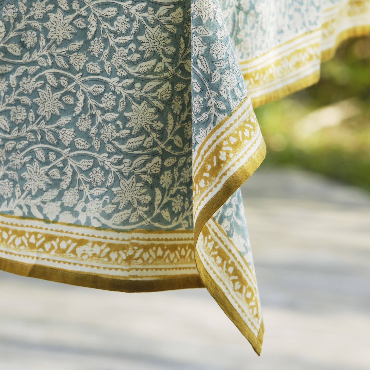 Indian Floral Print Tablecloth