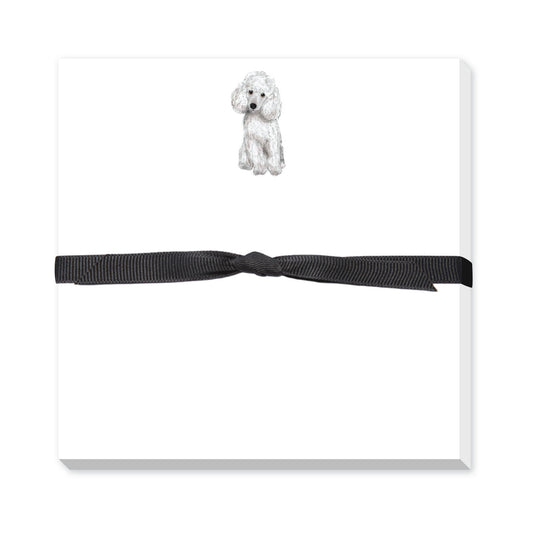 Mini White Poodle Notepad