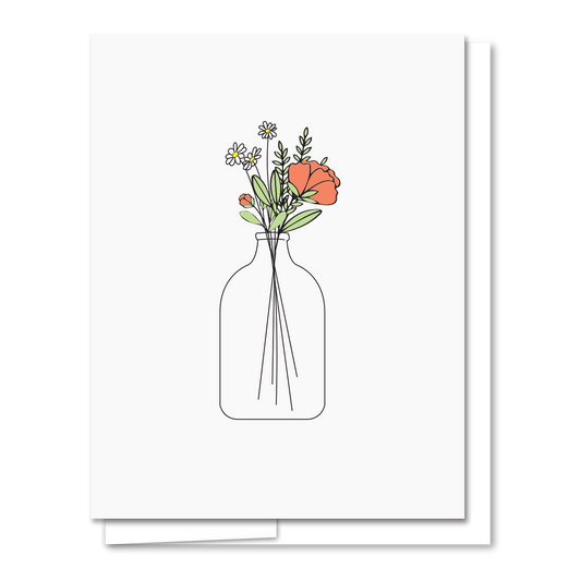 Flowers in A Vase Card
