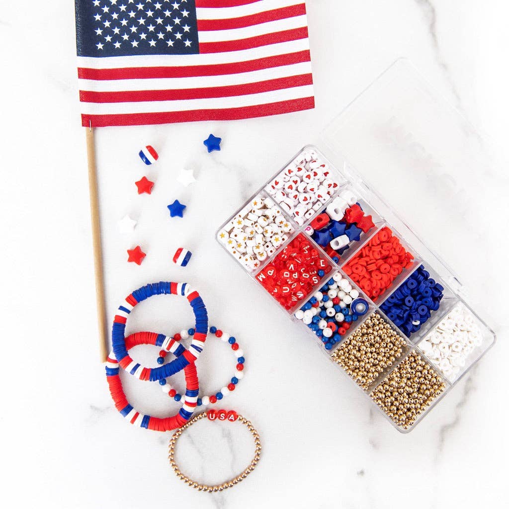 Patriotic Polymer Clay Bead Kit