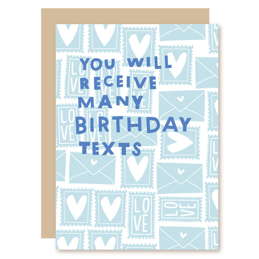 Texts Birthday Card