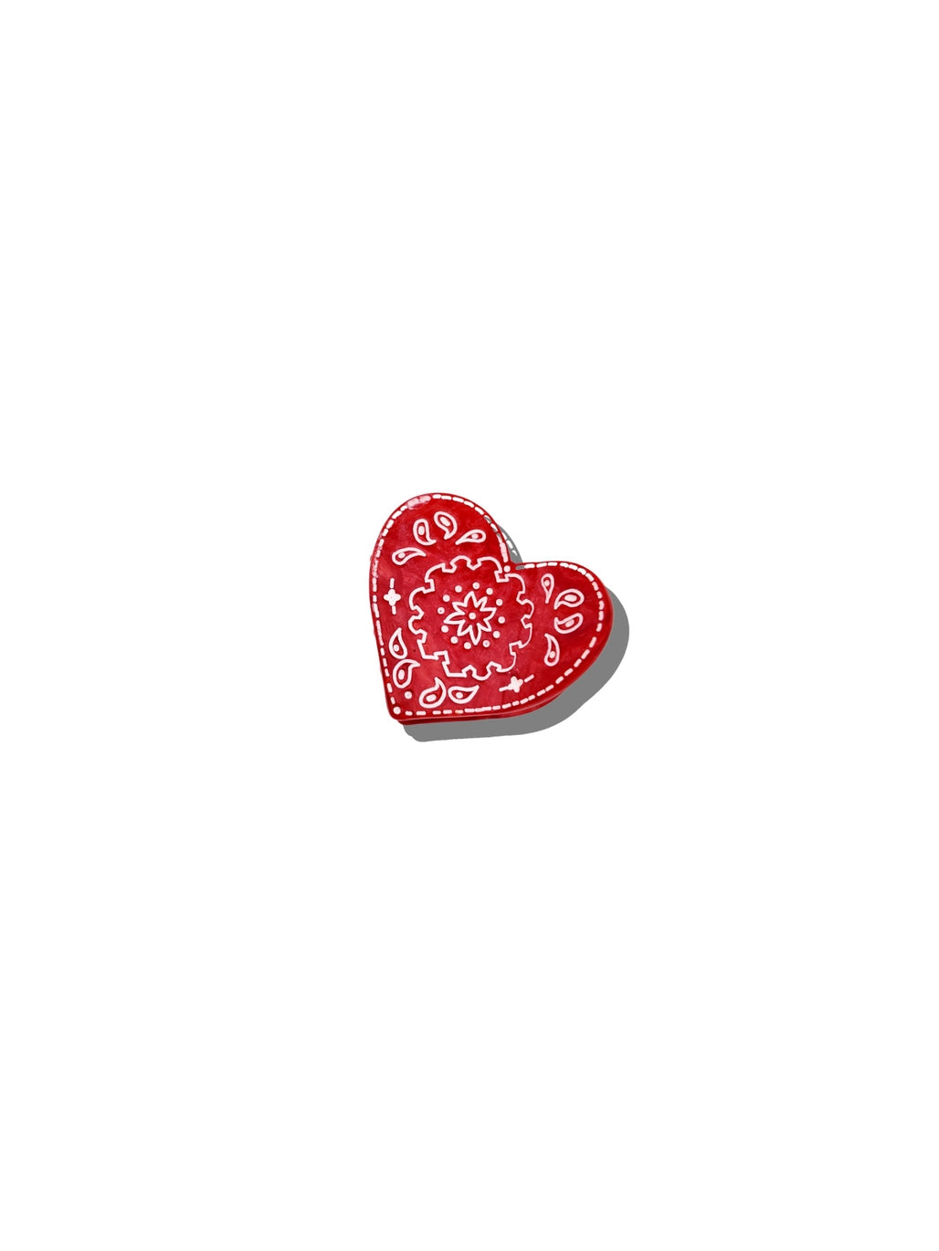Mini Paisley Heart Hair Claw