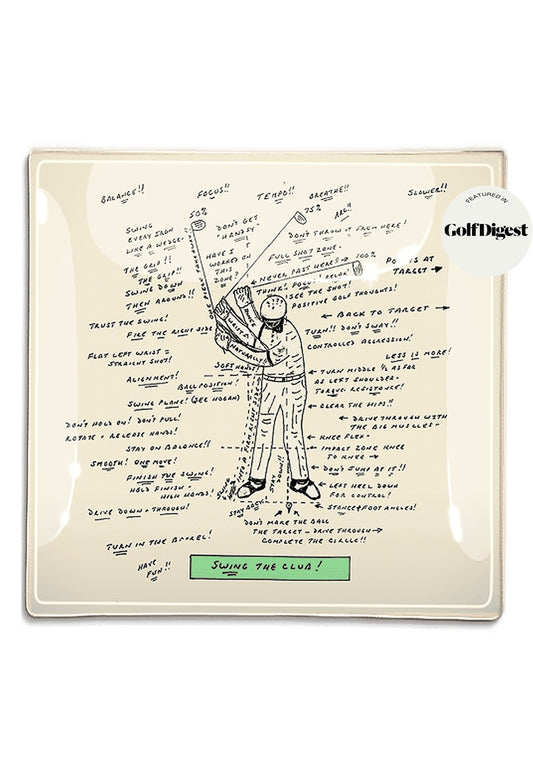 Golf Sketch Decoupage Tray