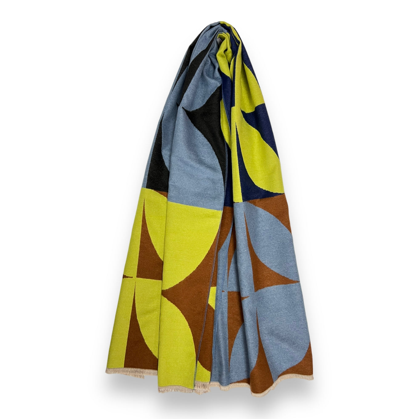 Retro Print Cashmere Blend Scarf