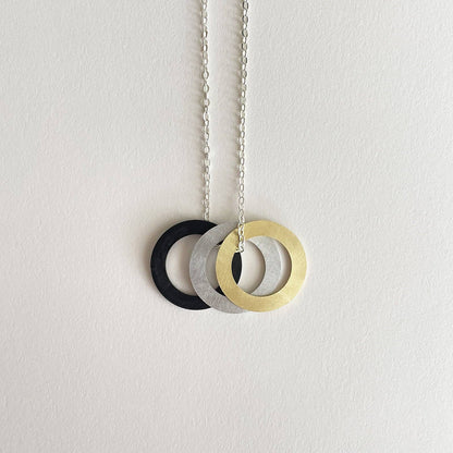 Black Hoops Necklace