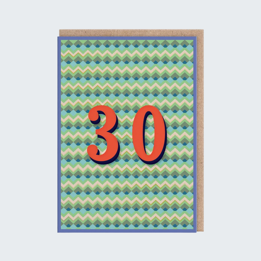 30 Geometric Birthday Card