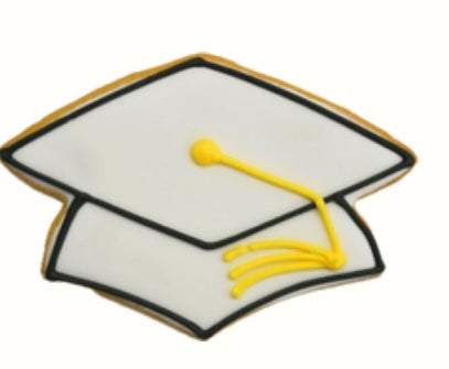 White Graduation Cap Cookie