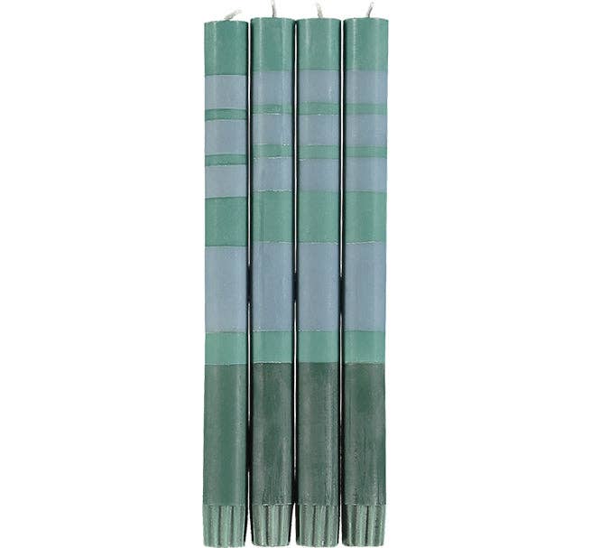 Striped Dinner Candles
