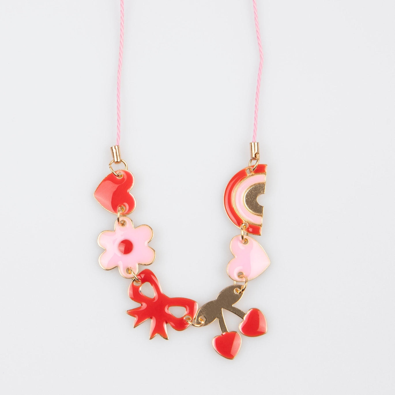 Hearts & Cherries Charm Necklace