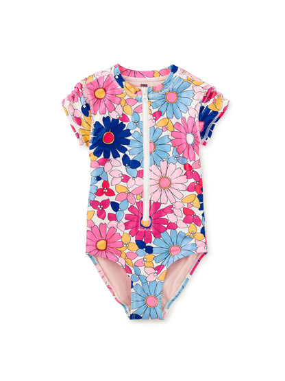 Rash Guard One-Piece Swimsuit