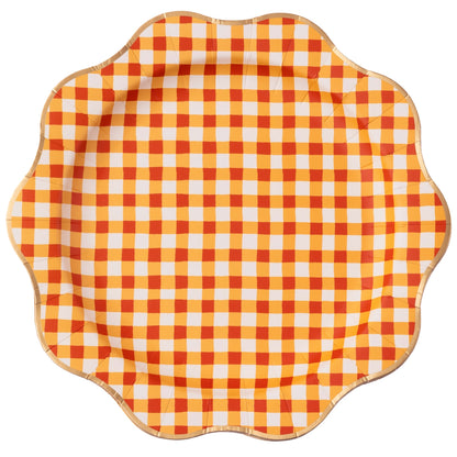 Elegant Fall Plaid Dinner Plates