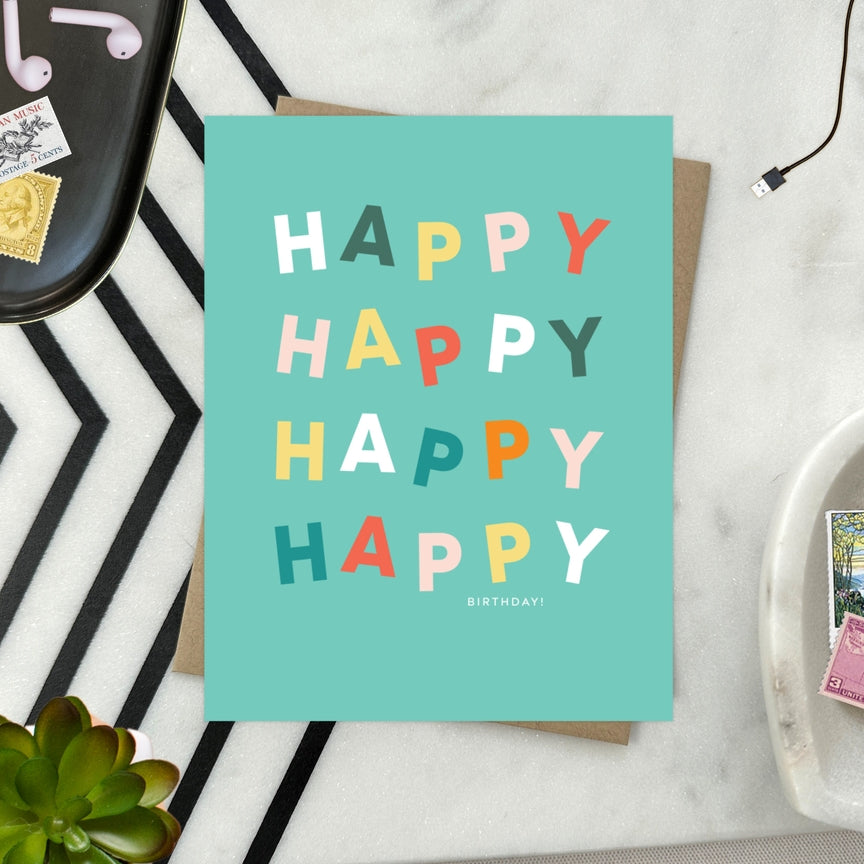 Floating Happy Birthday Card