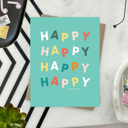 Floating Happy Birthday Card