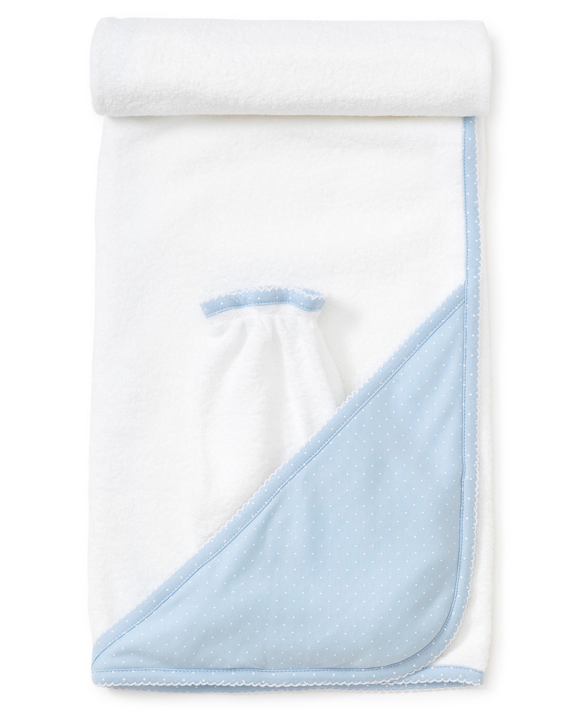 Dots Hooded Towel and Mitt Set