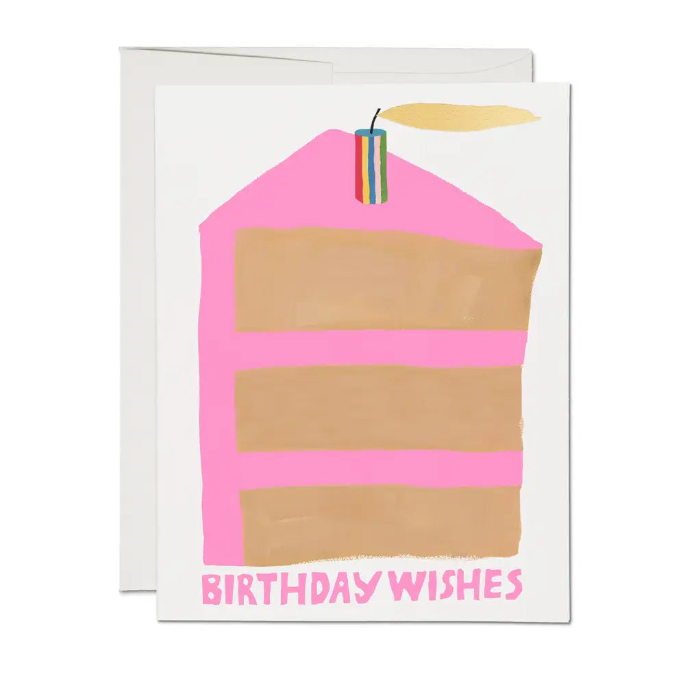 Piece of Cake Birthday Wishes Card