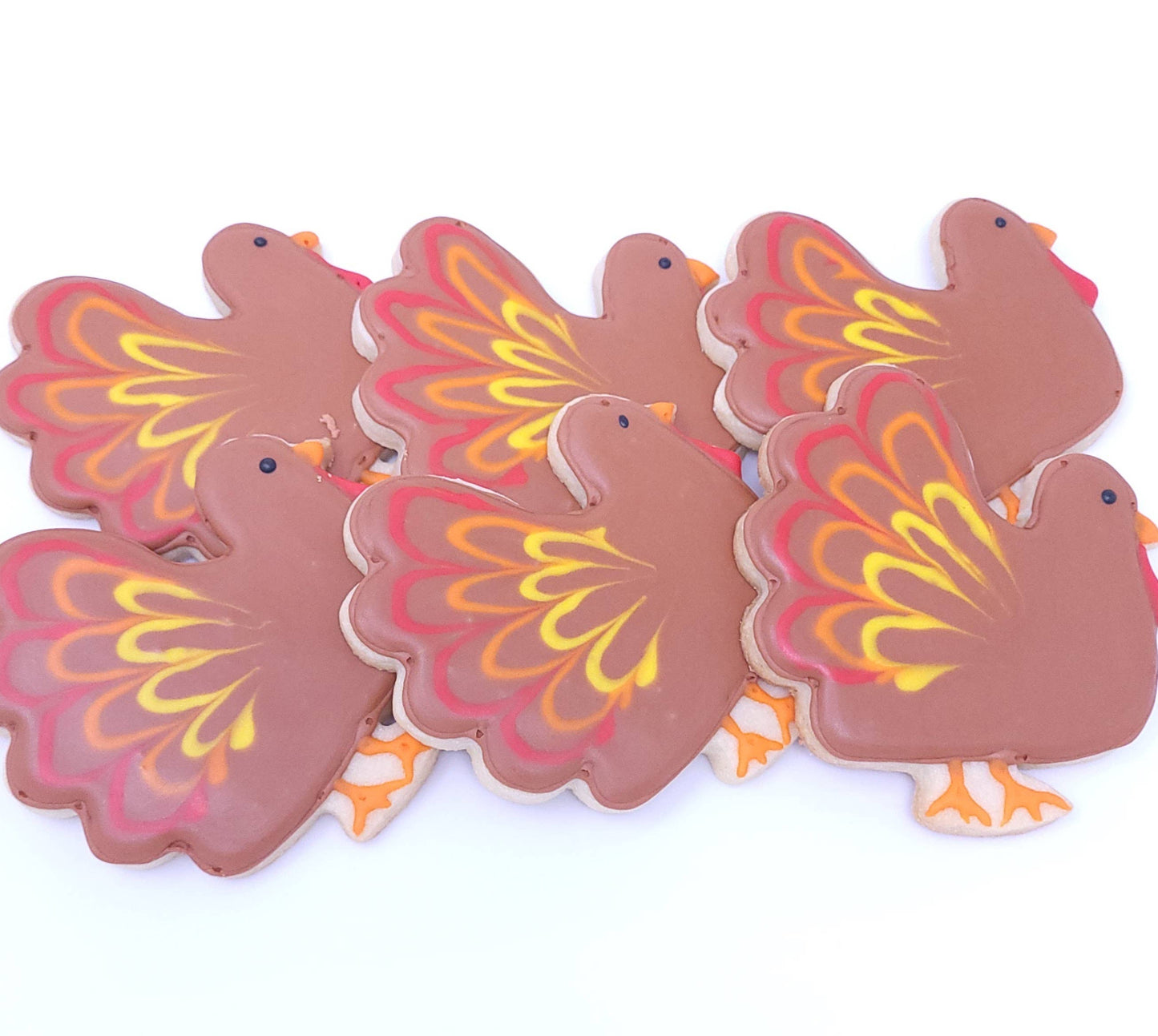 Thanksgiving Turkey Royal Icing Cookies