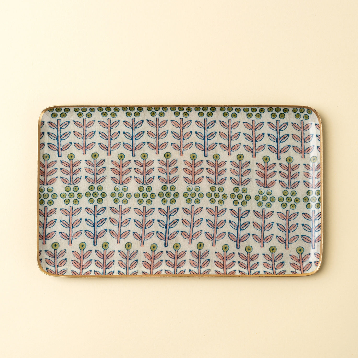 Floria Decorative Enameled Tray