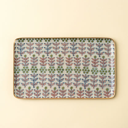 Floria Decorative Enameled Tray