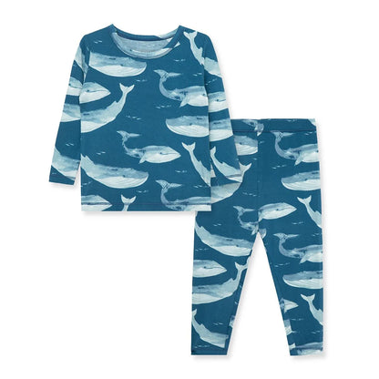 Blue Whale Two Piece Pajama Set