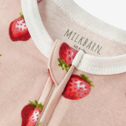 Strawberry Zipper Pajama