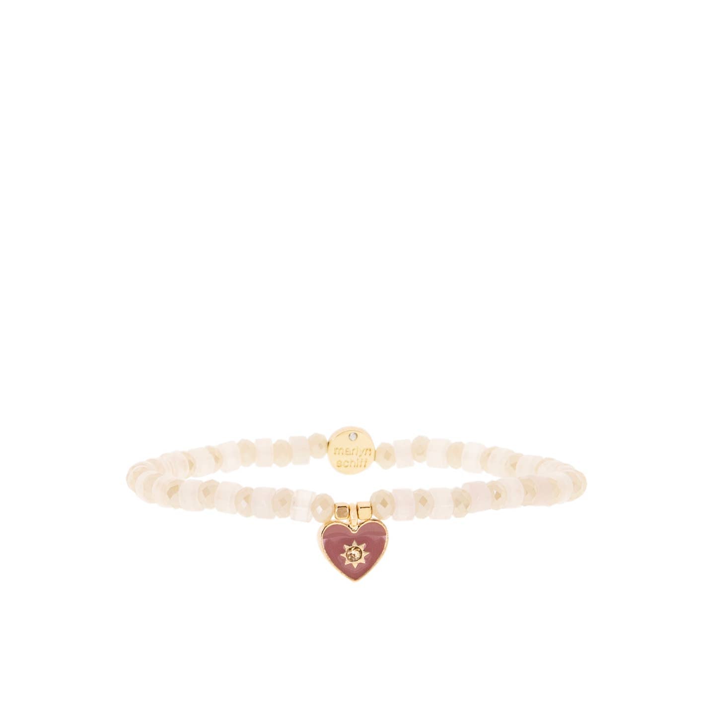 Multi Bead Heart Stretch Bracelet