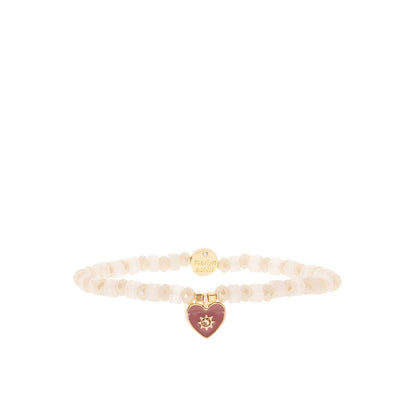 Multi Bead Heart Stretch Bracelet