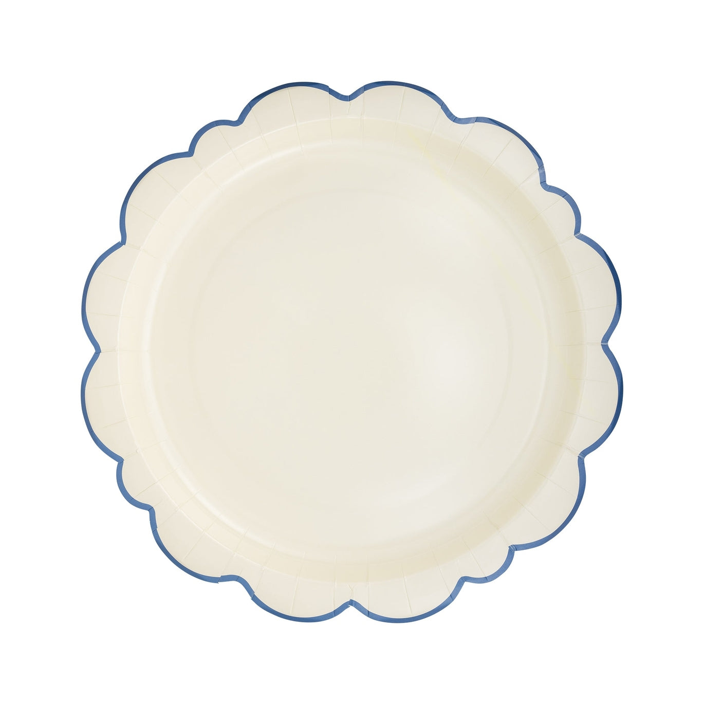 Pembroke Cream with Blue Edge Paper Plates