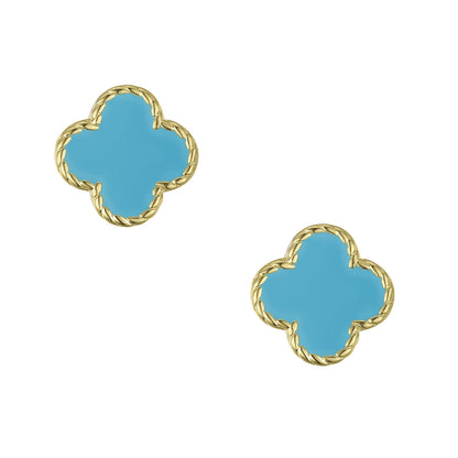 Four Leaf Clover Stud Earrings