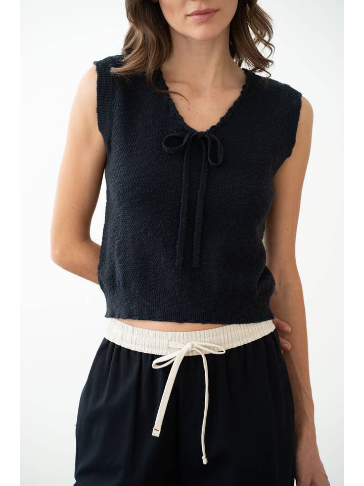 V-Neck Knit Vest