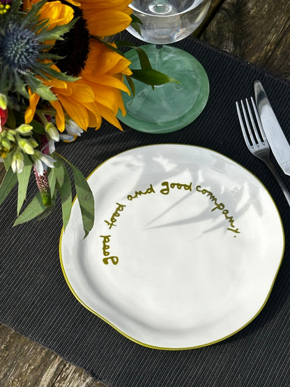 Good Food and Good Company Statement Plate