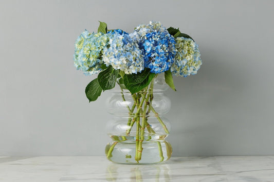 Scalloped Glass Flower Vase