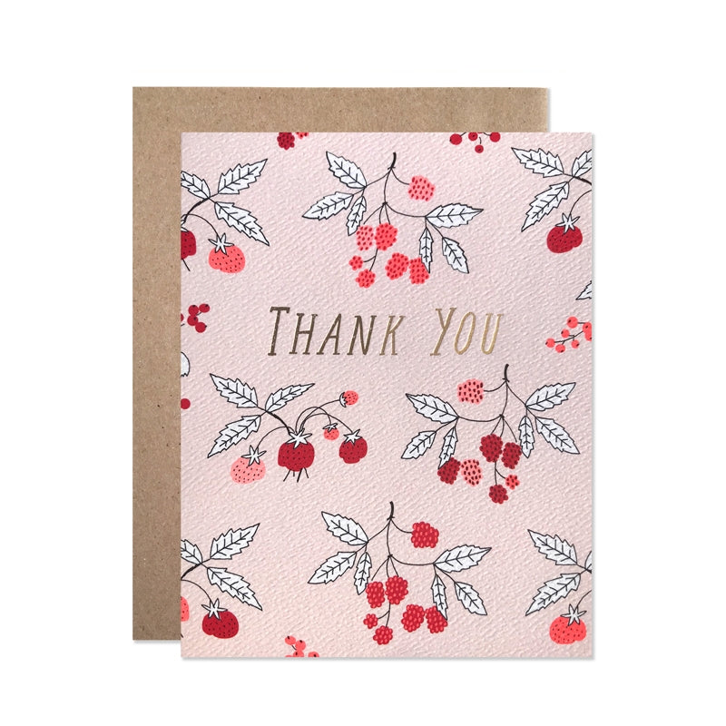 Thank You Raspberries Card | Gifted LA - Personal Gifting Concierge