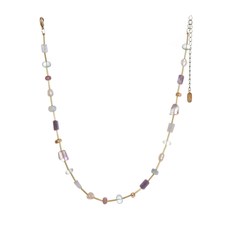 Lepidolite Surya Necklace