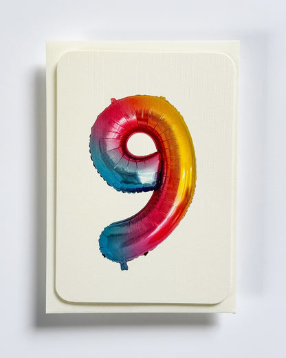 Birthday Balloon No. 9 Card