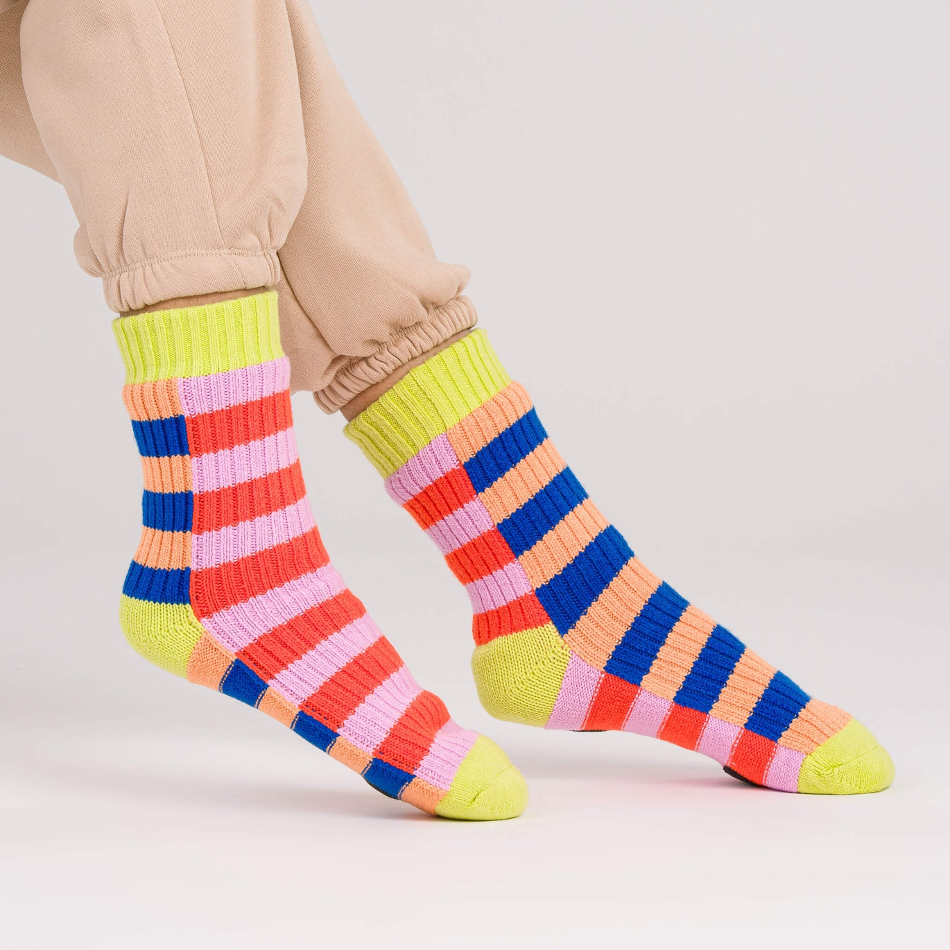 Super Stripe Knit House Socks