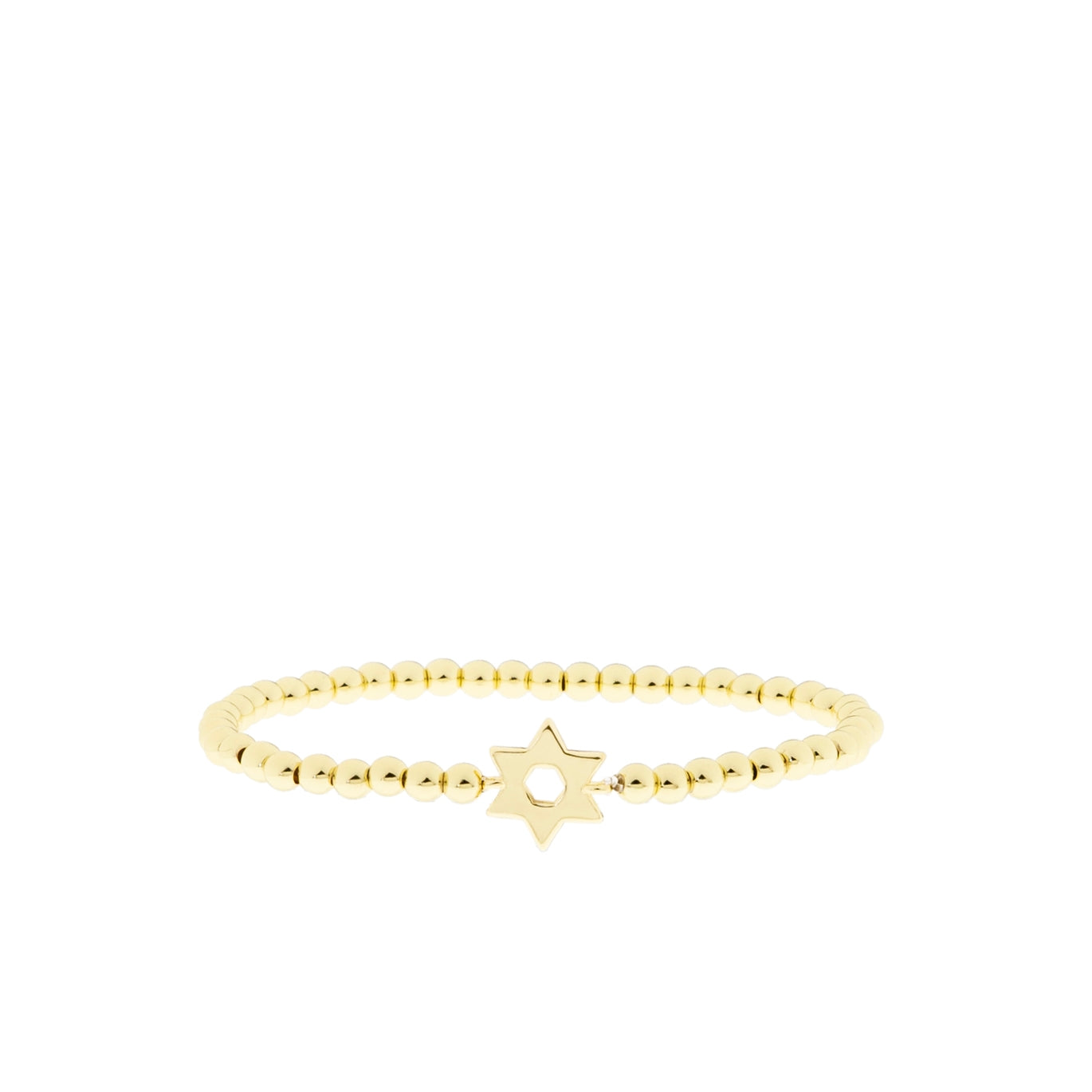 Plain Brass Star of David Charm Bracelet